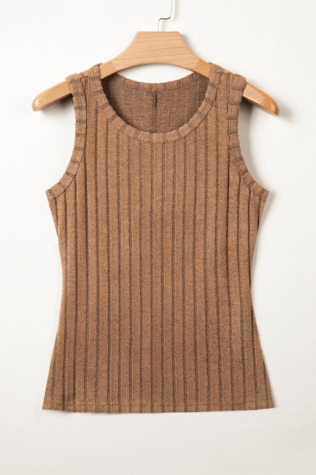 Western Mineral Wash Slim Fit Ribbed Tank Top | S-XL: Bonbon / L