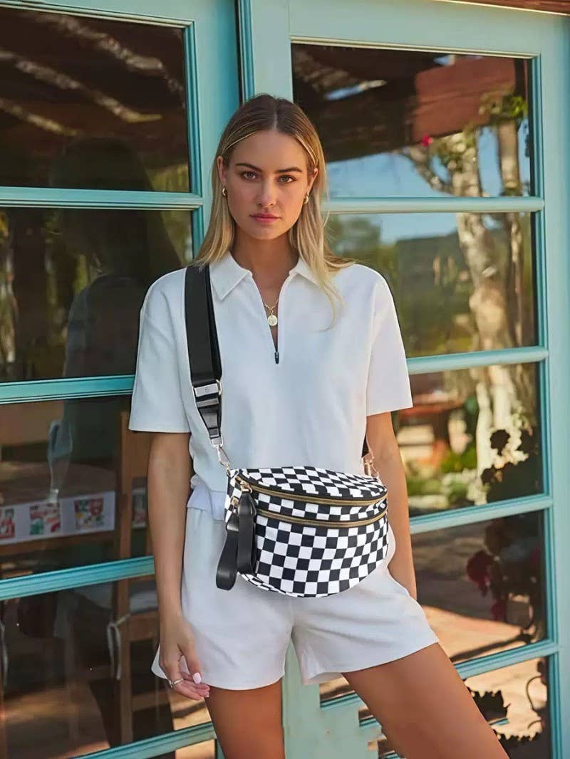 CROSSBODY ZIPPER REMOVAL STRAP SLING BUM BAG
