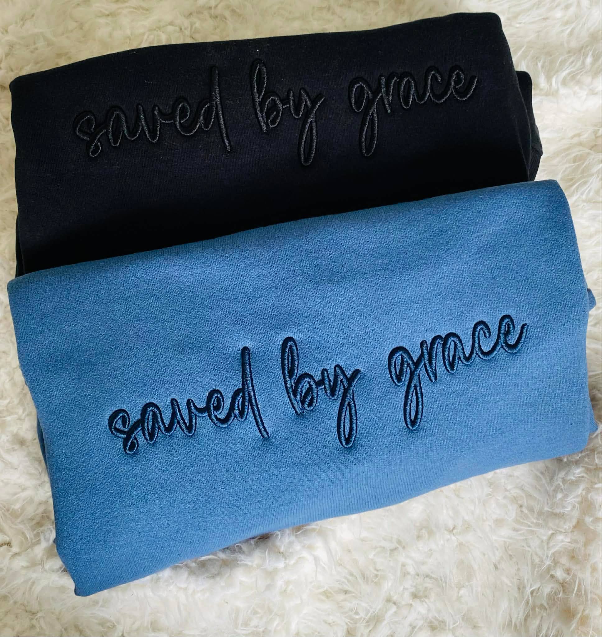 Saved By Grace Embroidered Sweatshirt