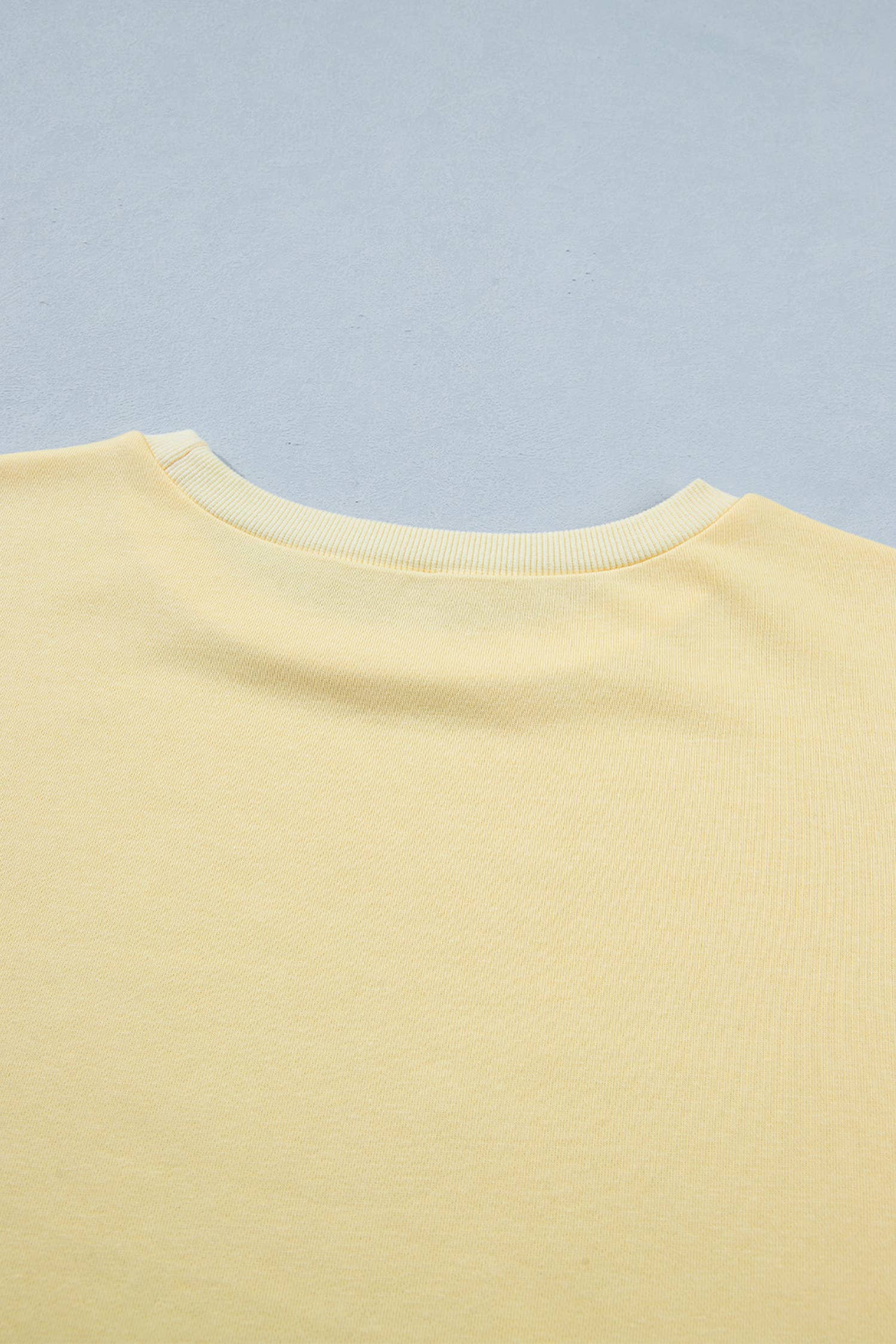 Yellow Eyelet Lace Lounge Set Oversized Tee Pants
