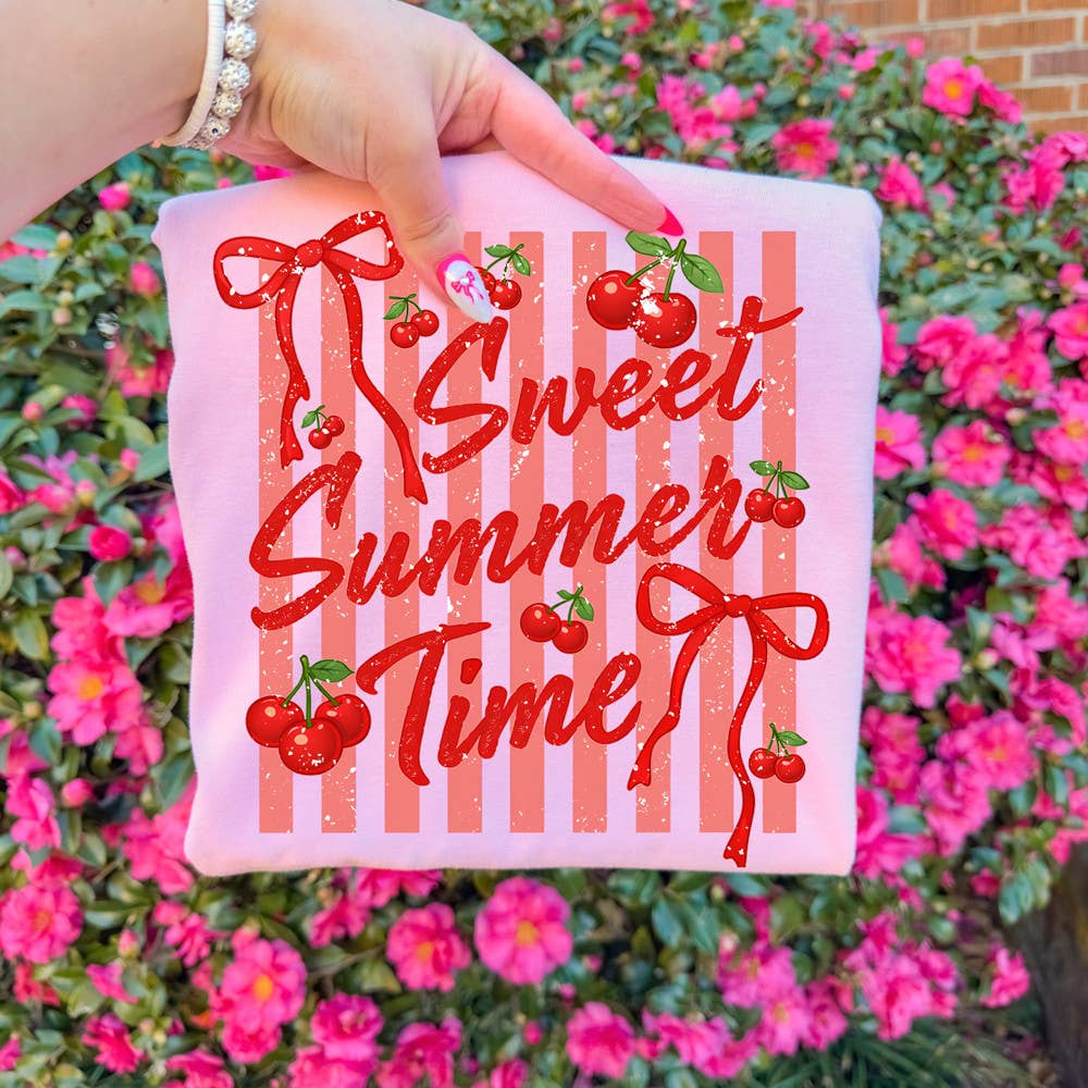 Sweet Summertime Cherries DTF Heat Transfer: Hat
