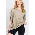 OVERSIZED MINERAL WASHED TEE: MINERAL SAND / XL