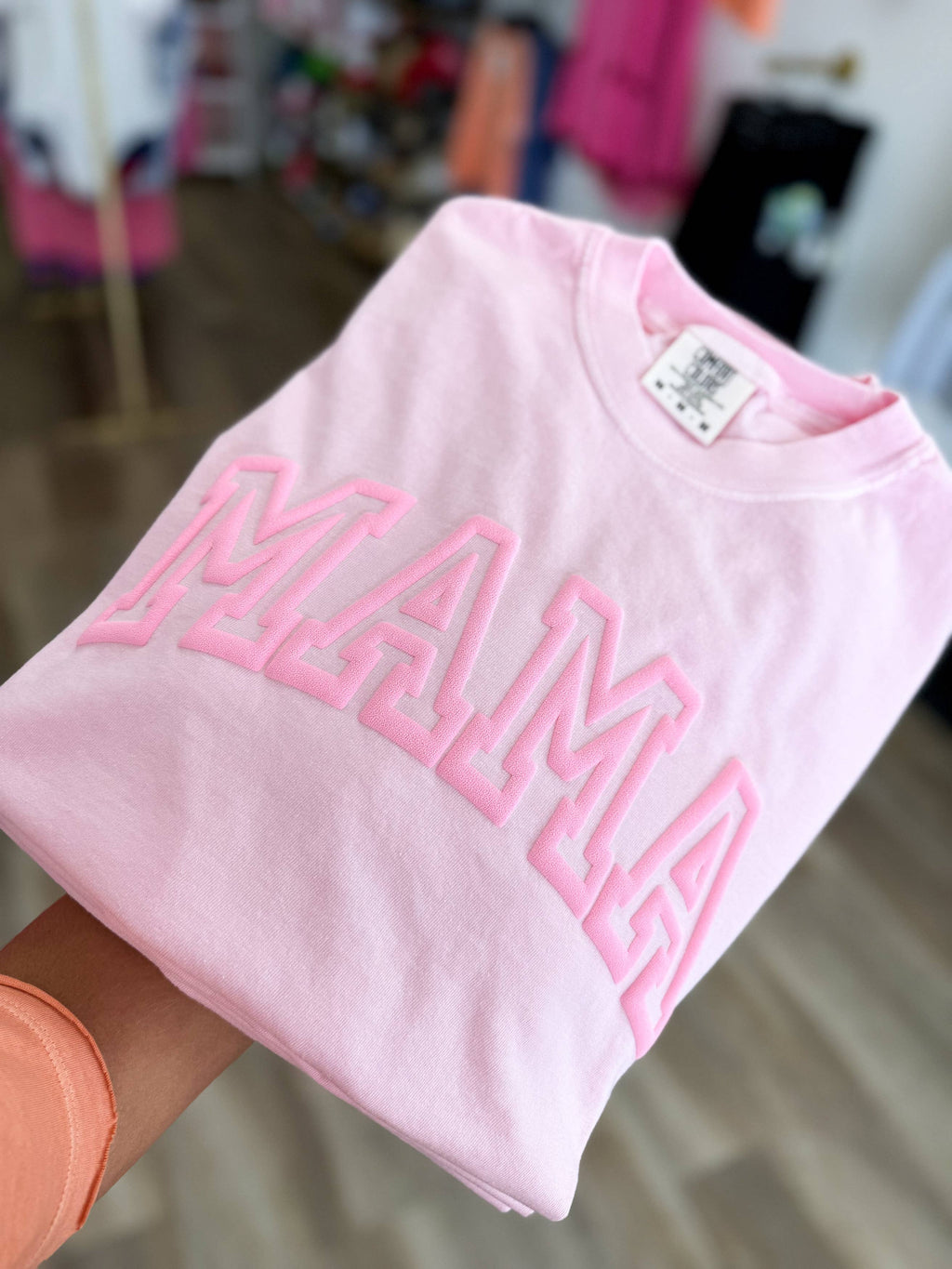 Mama Monochromatic Tee - Pink: XL