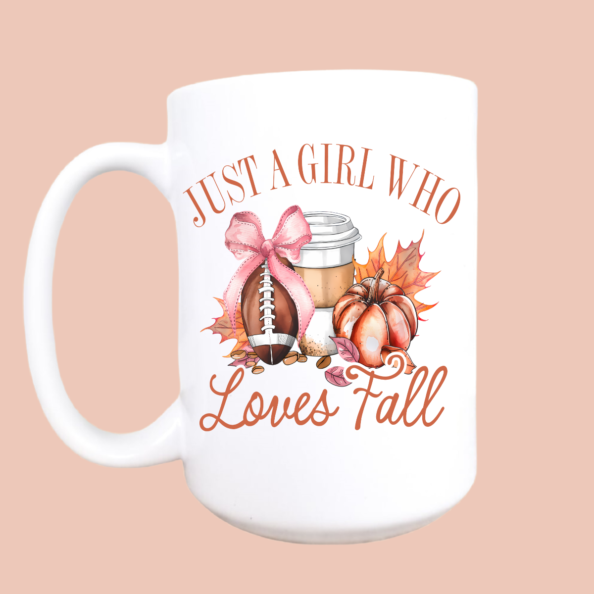 Girl who loves fall, Fall mug, fall decor, coffee mug, fall