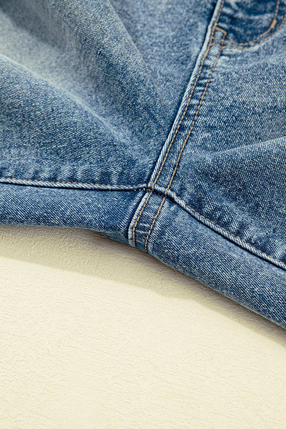 Vintage Washed Seam Detail Shift Jeans: Blue / Missy / 4