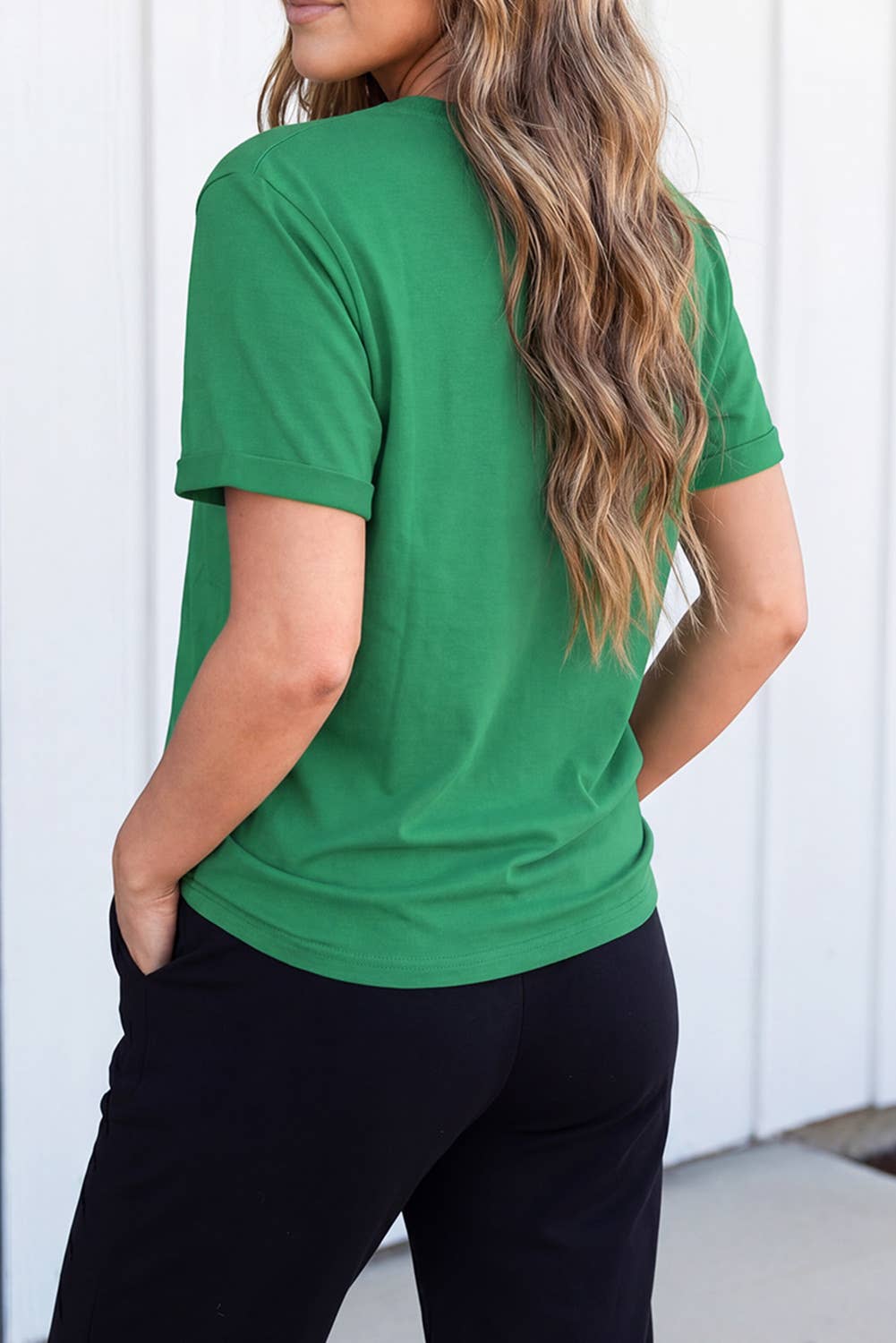 LAS Casual Plain Simple Tee (S-3XL): Light Blue / 3XL