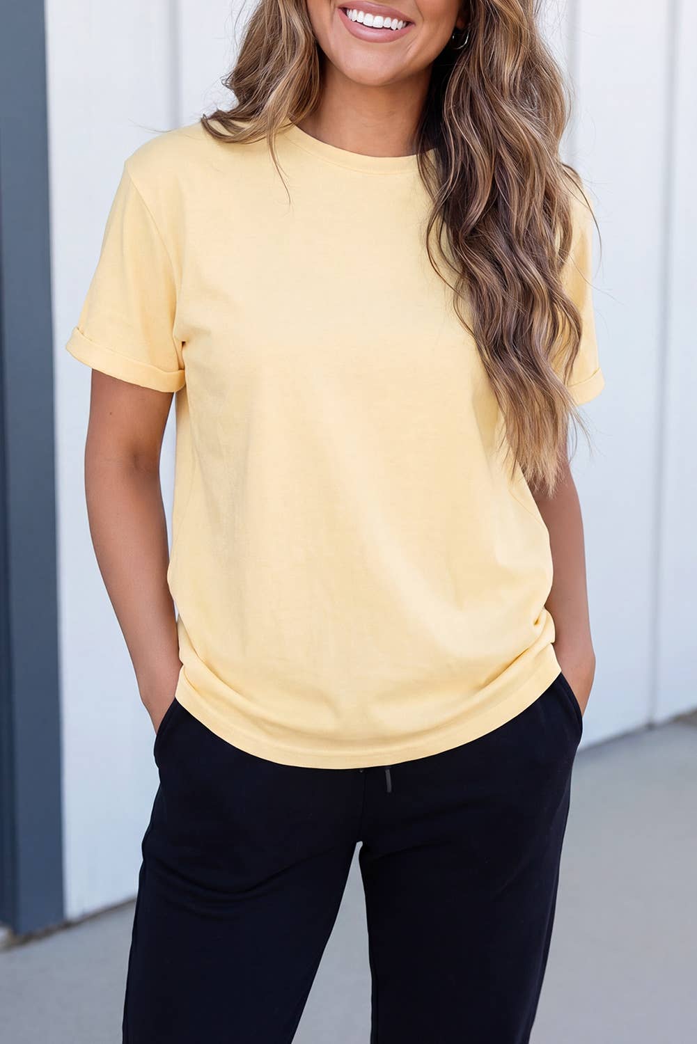 LAS Casual Plain Simple Tee (S-3XL): Pink / 2XL