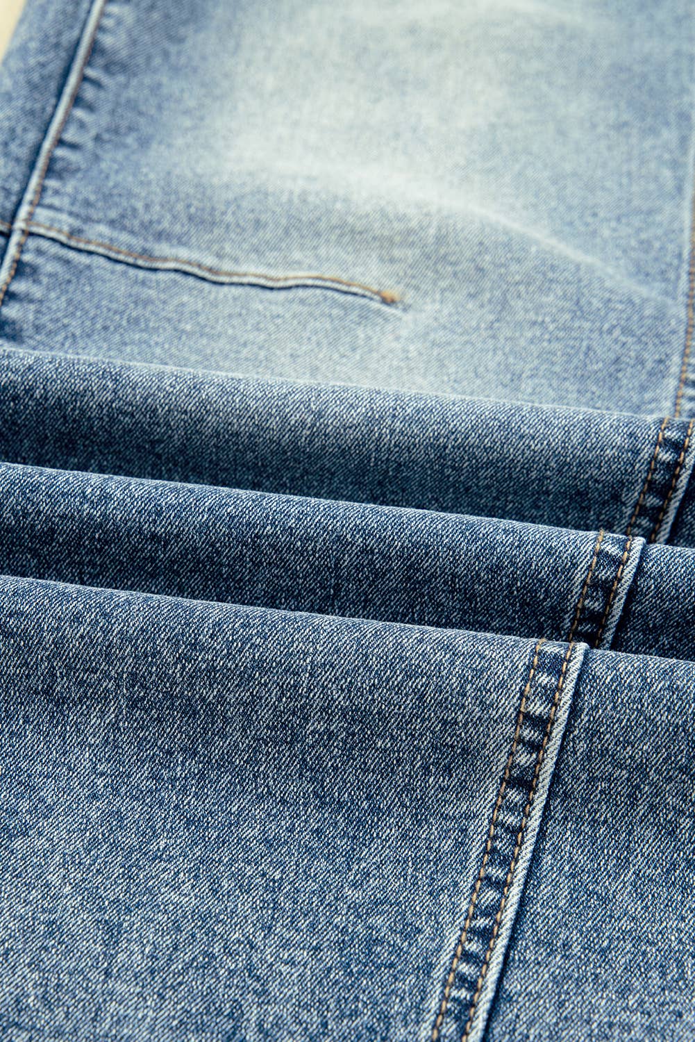 Vintage Washed Seam Detail Shift Jeans: Blue / Missy / 16