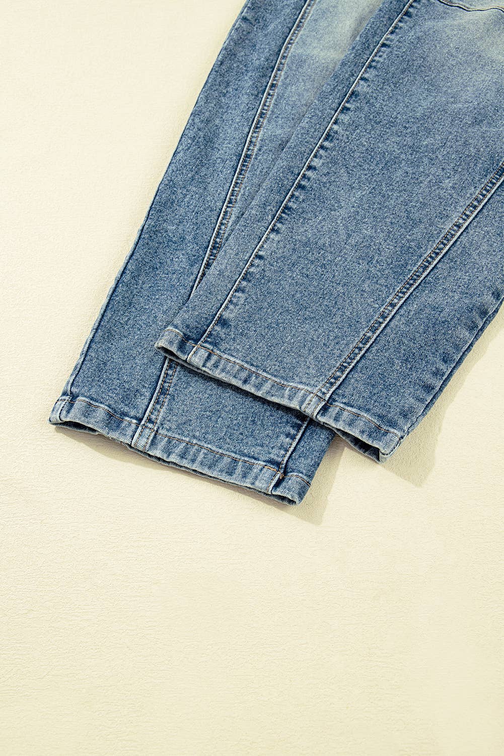Vintage Washed Seam Detail Shift Jeans: Blue / Missy / 6