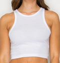 High-Neck sleeveless crop tank top
