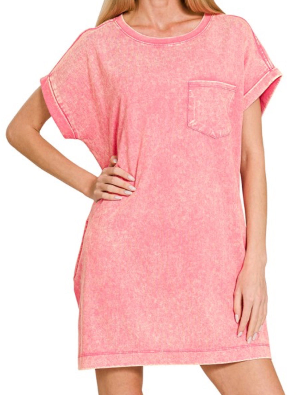 Premium Cotton Washed T-shirt dress