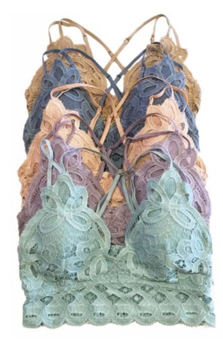 Crochet lace bralette