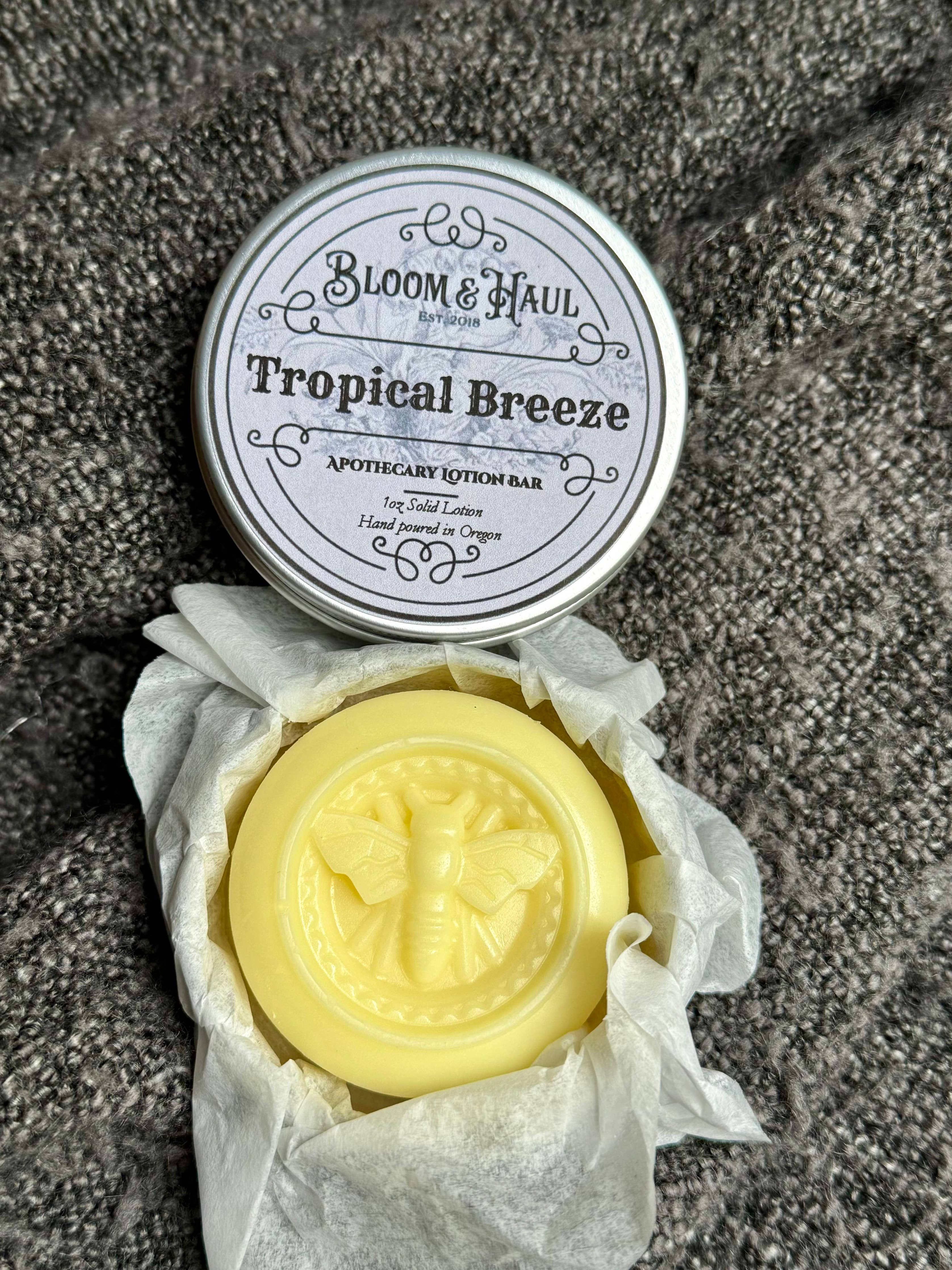 Solid Beeswax Lotion Bar – Eco-Friendly - Includes Tin: Bug Off