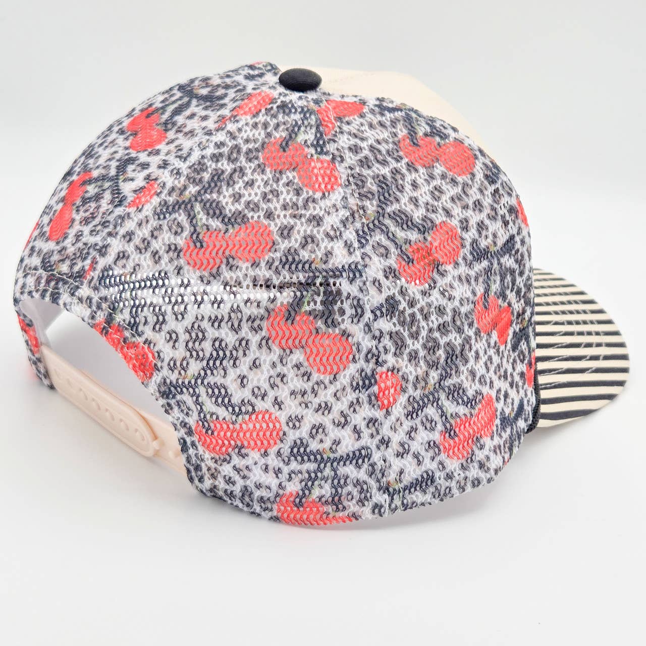 Cherry Seersucker Blank Hats