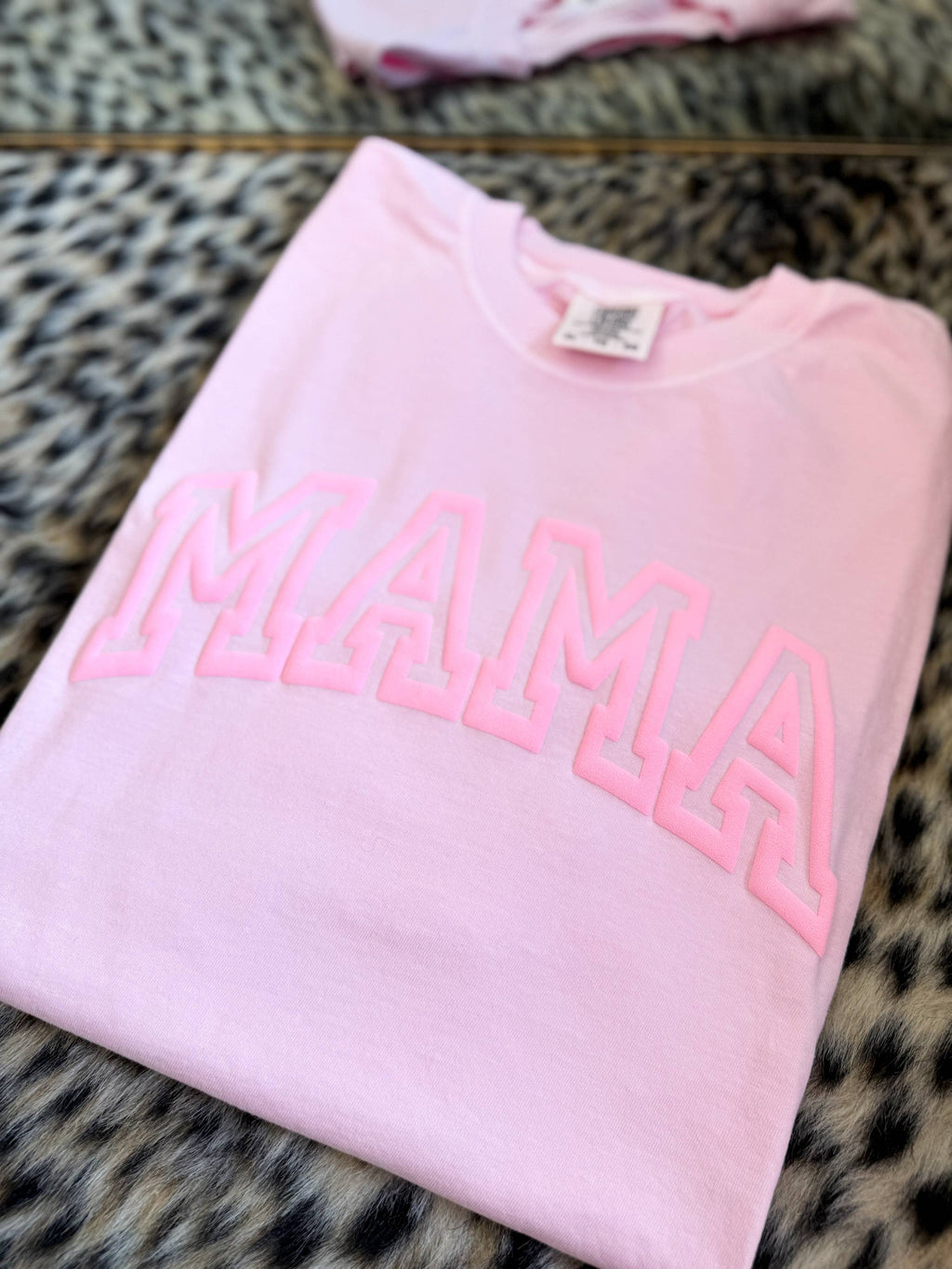 Mama Monochromatic Tee - Pink: M