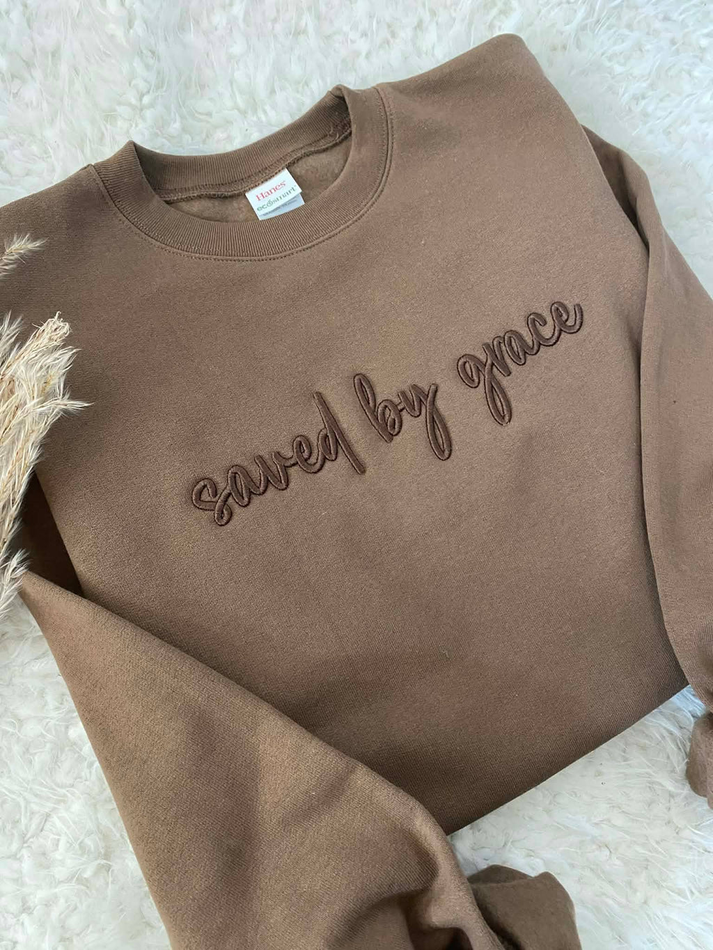 Saved By Grace Embroidered Sweatshirt