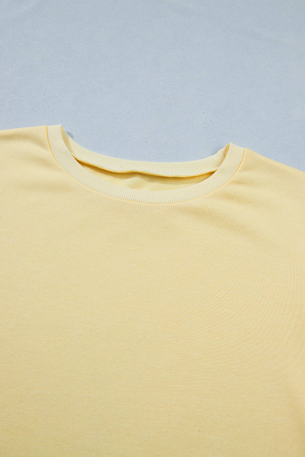 Yellow Eyelet Lace Lounge Set Oversized Tee Pants