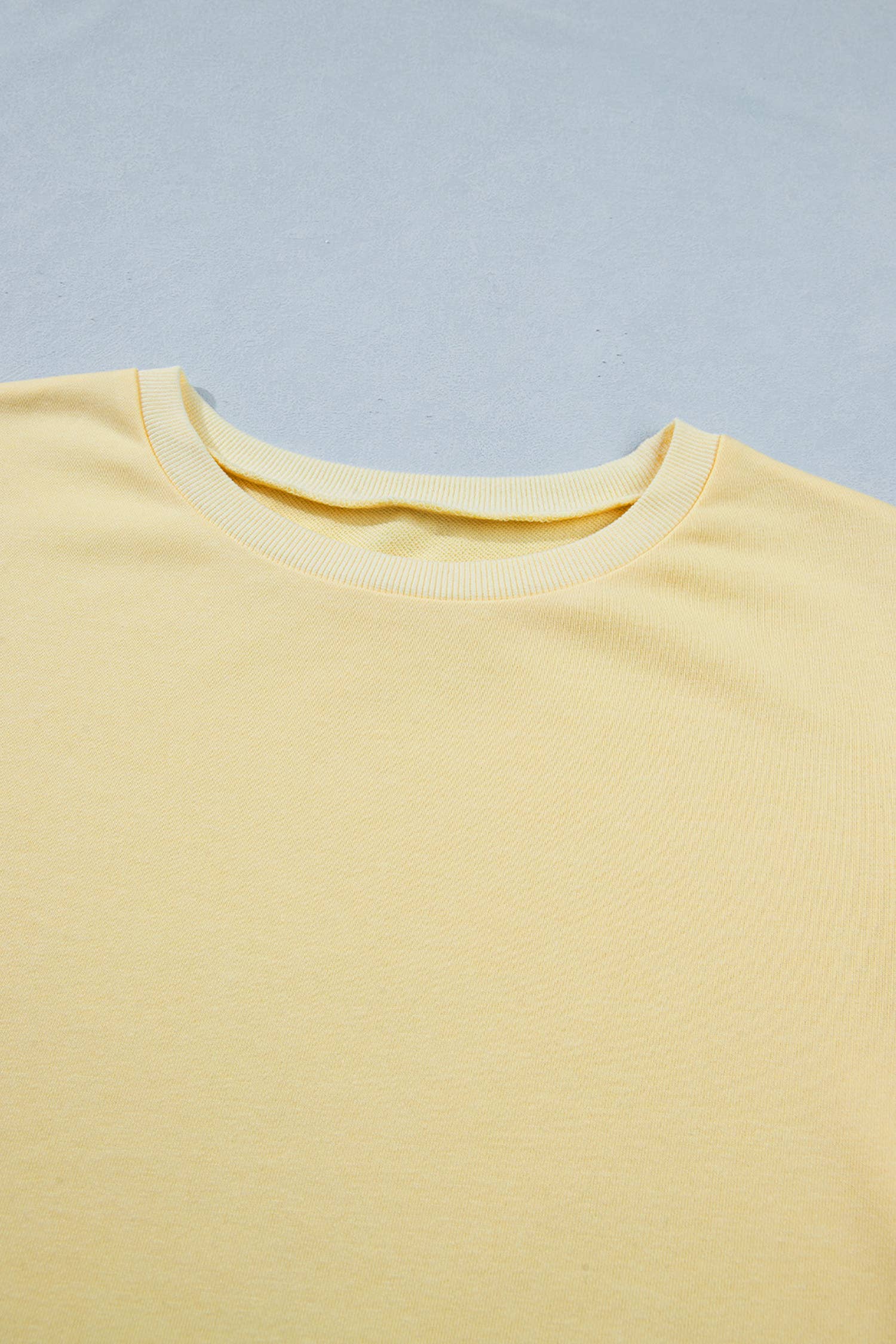 Yellow Eyelet Lace Lounge Set Oversized Tee Pants