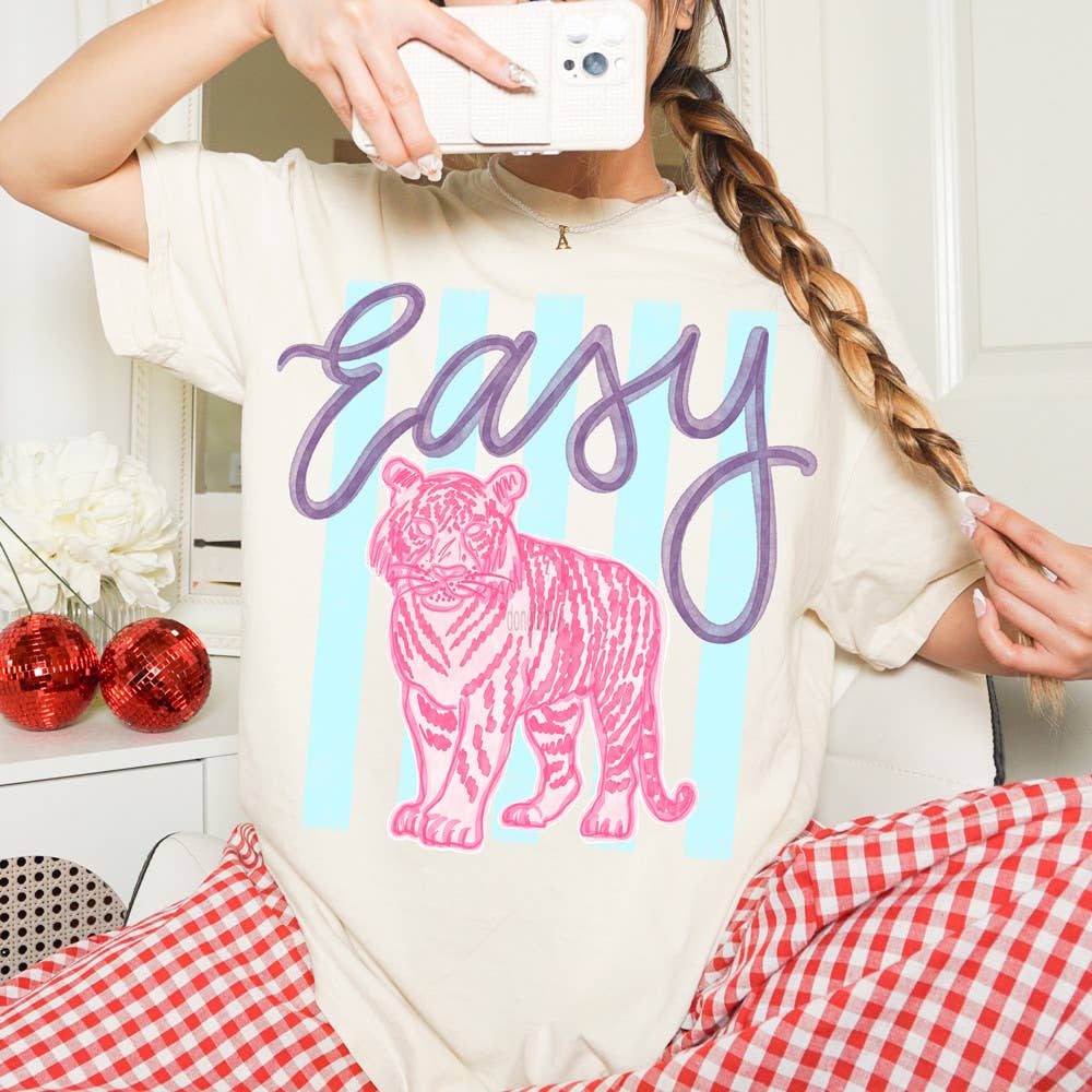 Easy Tiger Stripes DTF Heat Transfer: Hat