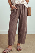 LDC Mineral Wash Seam Detail Elastic Waist Barrel Pants