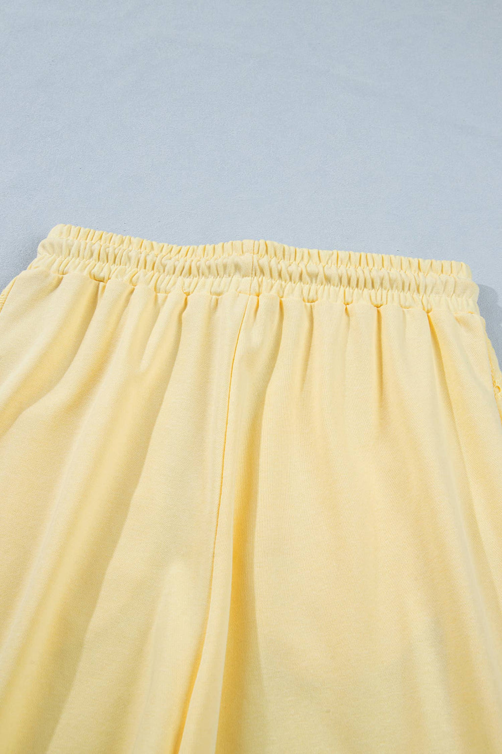 Yellow Eyelet Lace Lounge Set Oversized Tee Pants