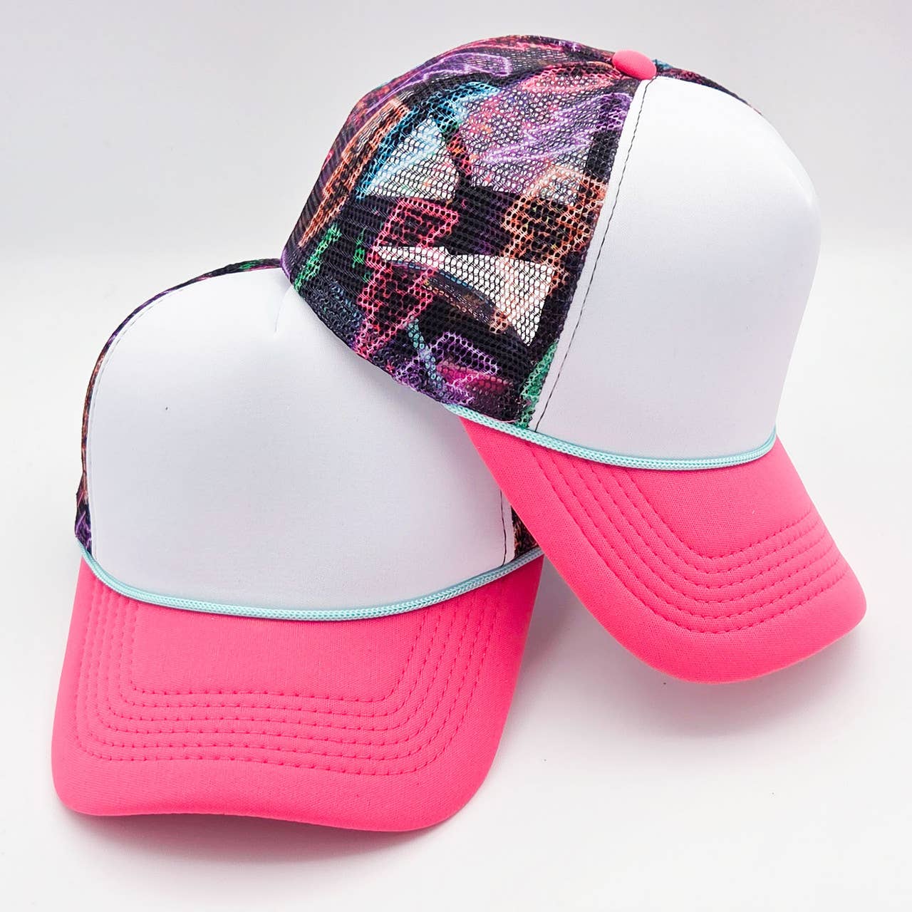 Neon Lightning Bolts Foam Trucker Hat